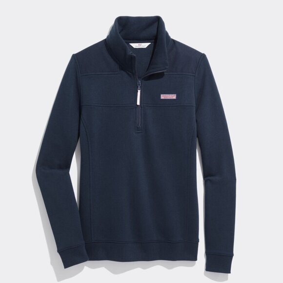 Vineyard Vines Girls XXS Shep Shirt Navy Quarter Zip Pullover NWT - Picture 4 of 8